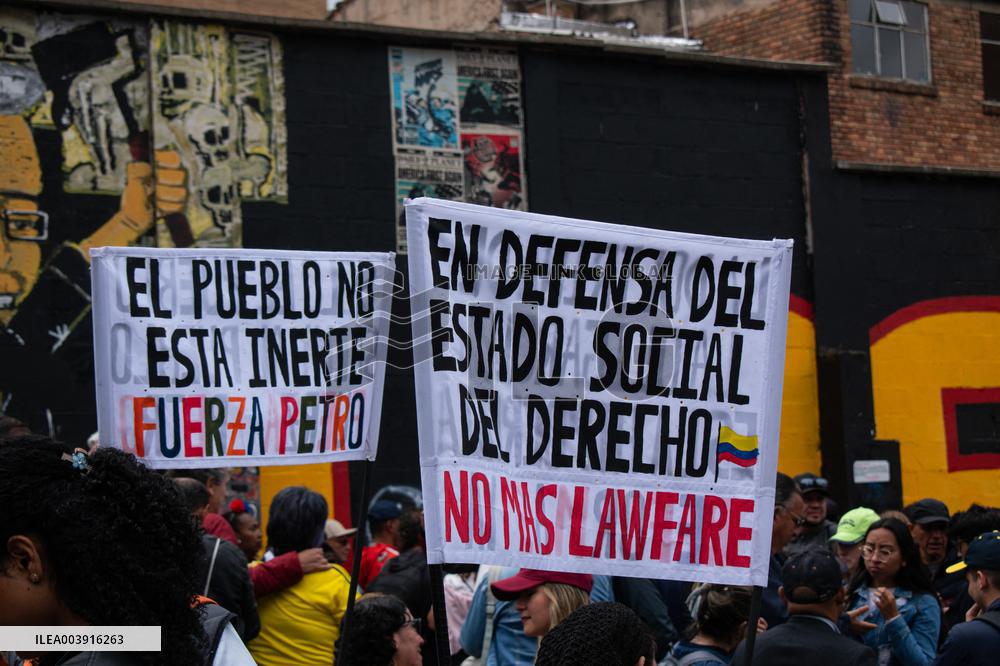 Demonstrations in Bogota in the Midst of Violence in Catatumbo Region