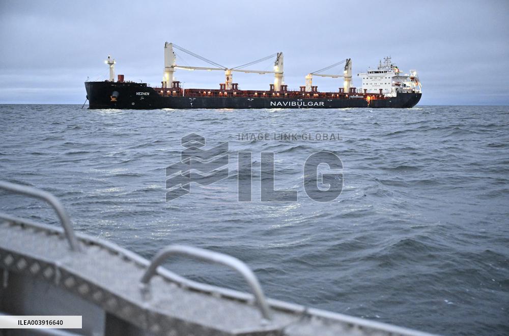 CARGO SHIP VEZHEN STOPPED OUTSIDE KARLSKRONA
