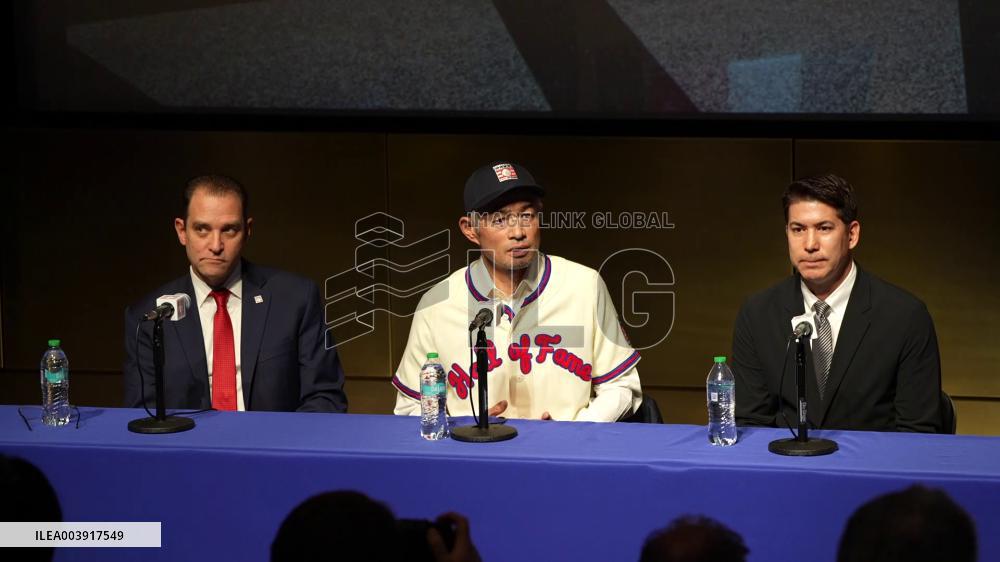 Baseball: Ichiro at press conference