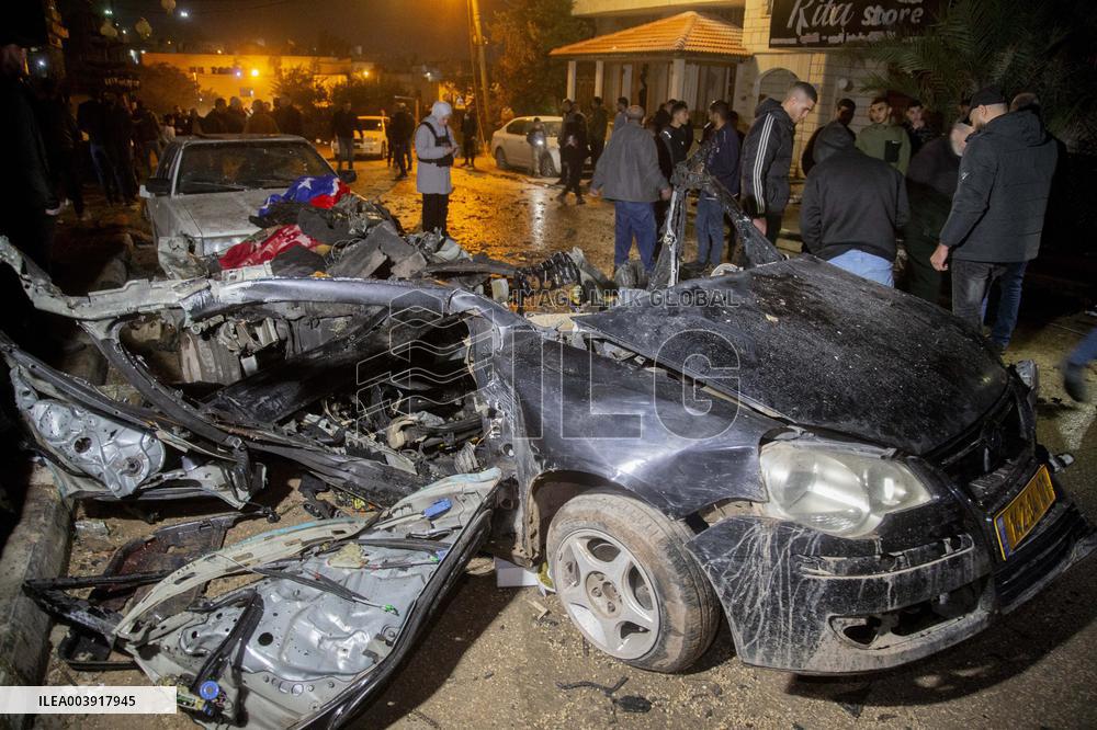 Israeli Airstrike Targets Vehicle in Qabatiya, Kills Two - Jenin