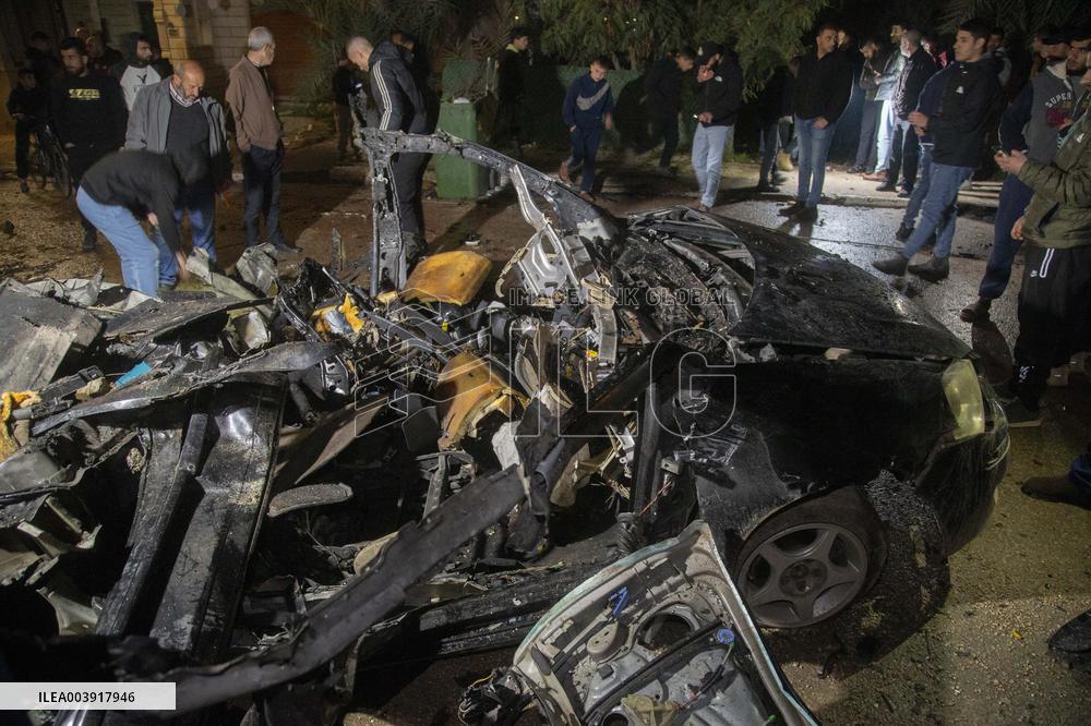 Israeli Airstrike Targets Vehicle in Qabatiya, Kills Two - Jenin