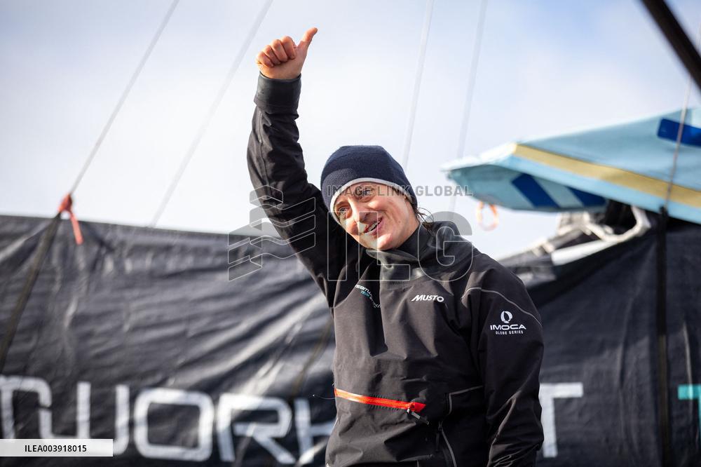 Vendee Globe - The arrival of Justine Mettraux - Les Sables d'Olonnes