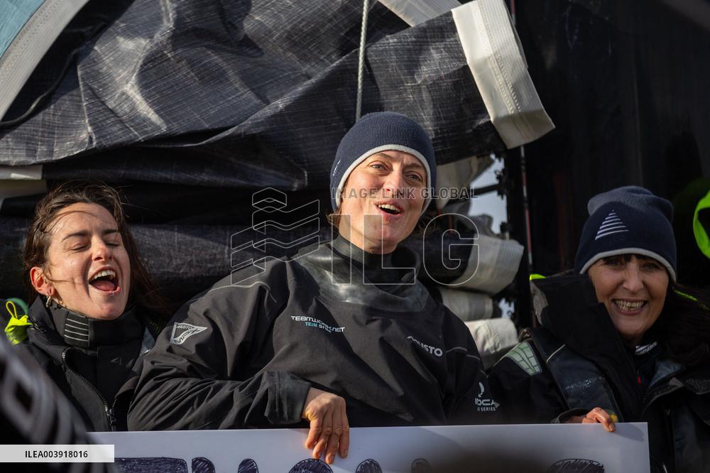 Vendee Globe - The arrival of Justine Mettraux - Les Sables d'Olonnes