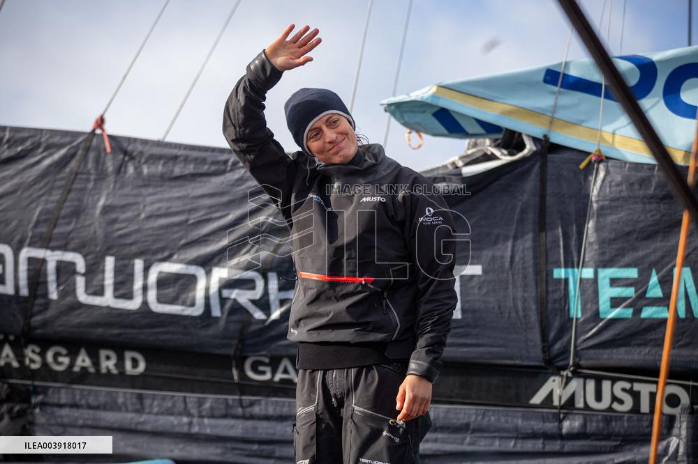 Vendee Globe - The arrival of Justine Mettraux - Les Sables d'Olonnes