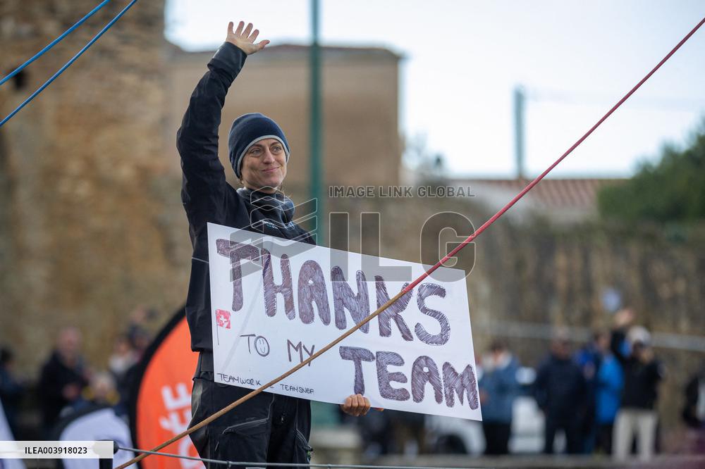Vendee Globe - The arrival of Justine Mettraux - Les Sables d'Olonnes