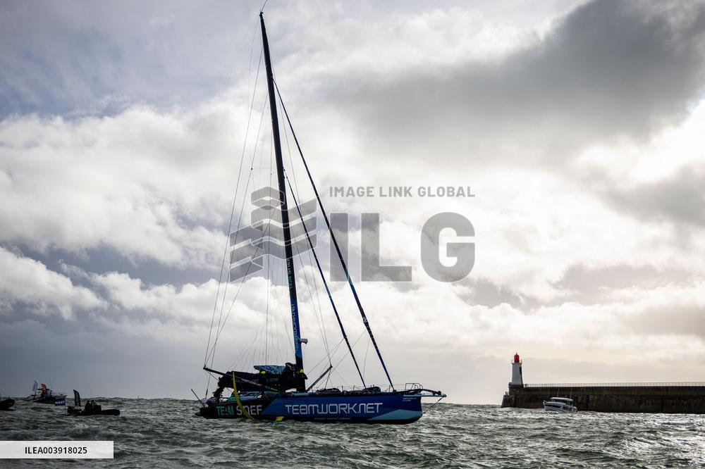 Vendee Globe - The arrival of Justine Mettraux - Les Sables d'Olonnes