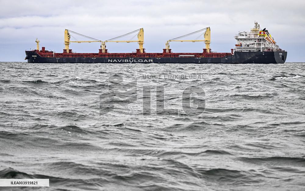 CARGO SHIP VEZHEN STOPPED OUTSIDE KARLSKRONA