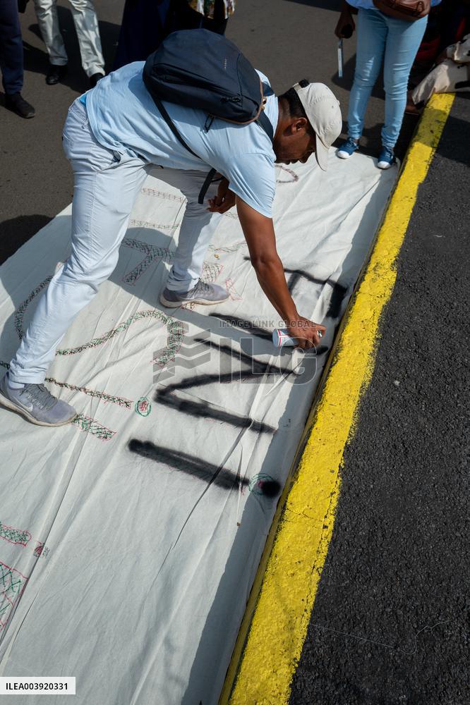 Teachers Demonstration on Back to school season in Mayotte
