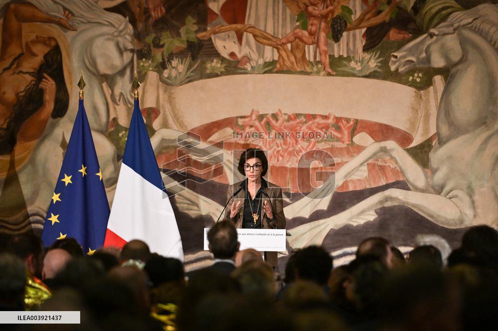 Rachida Dati New Year greetings speech in Paris FA