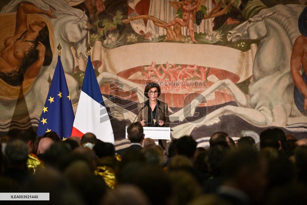 Rachida Dati New Year greetings speech in Paris FA