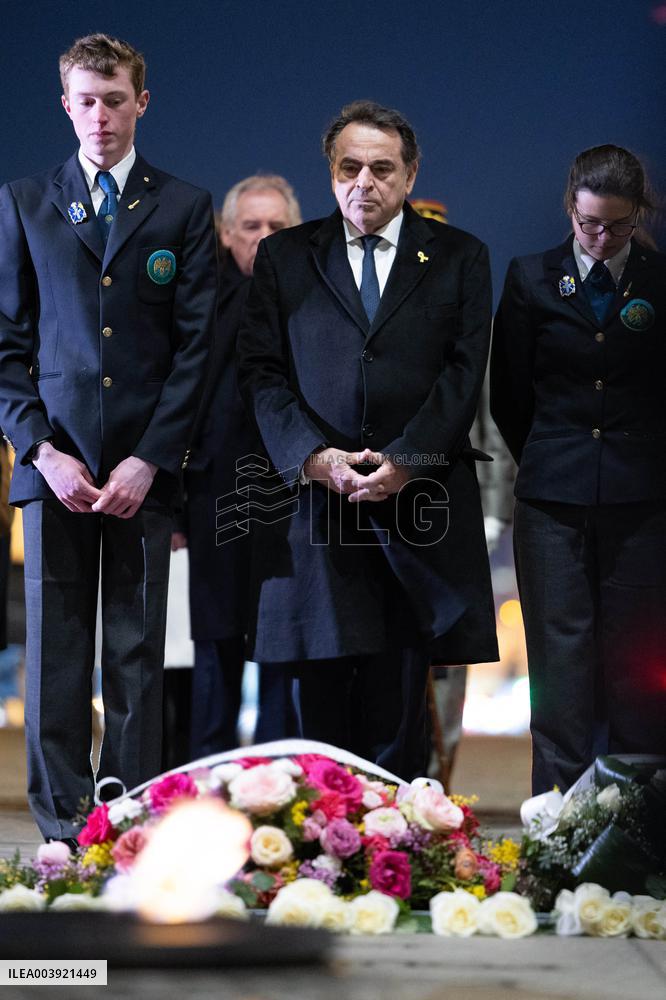 Ceremony for the 80th anniversary of the liberation of the Auschwitz extermination camp - Paris