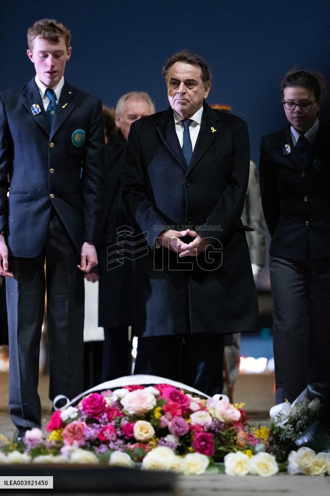 Ceremony for the 80th anniversary of the liberation of the Auschwitz extermination camp - Paris