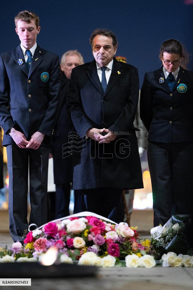 Ceremony for the 80th anniversary of the liberation of the Auschwitz extermination camp - Paris
