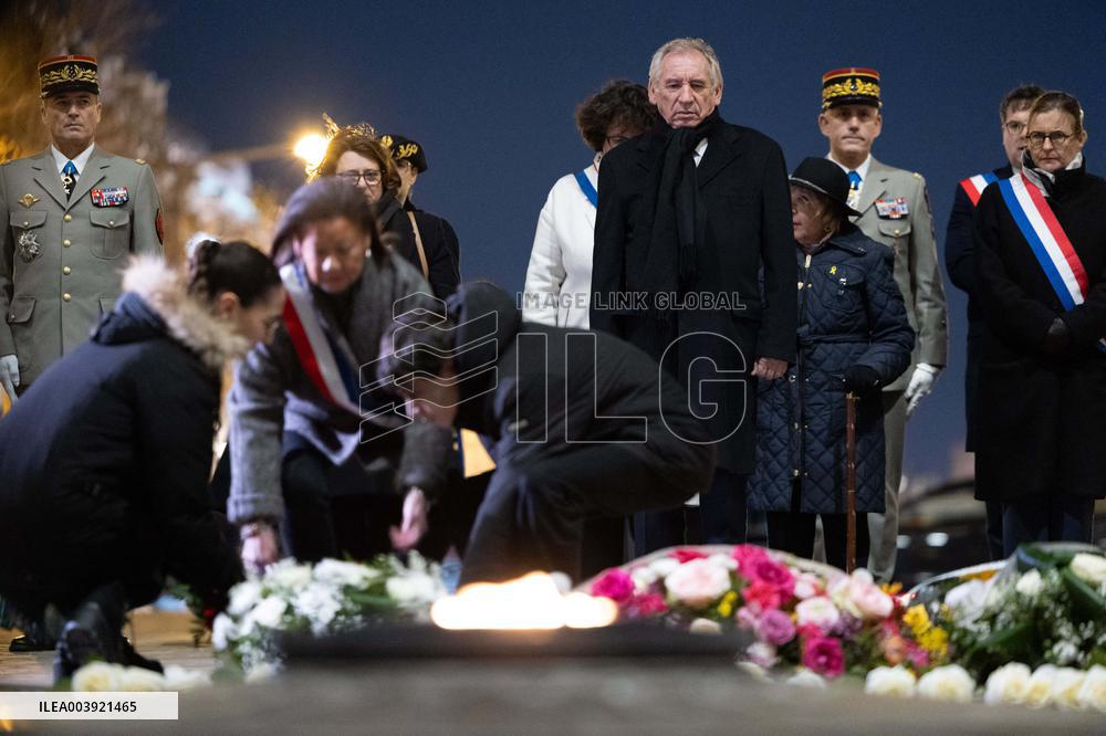 Ceremony for the 80th anniversary of the liberation of the Auschwitz extermination camp - Paris