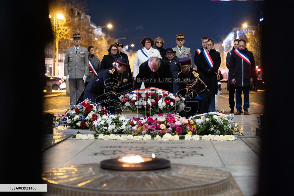 Ceremony for the 80th anniversary of the liberation of the Auschwitz extermination camp - Paris