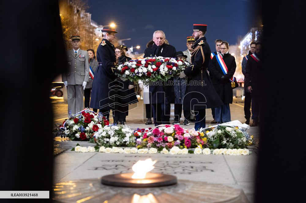 Ceremony for the 80th anniversary of the liberation of the Auschwitz extermination camp - Paris