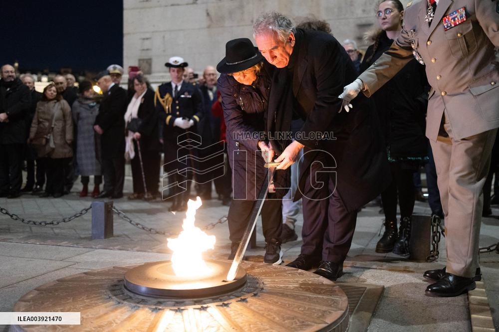 Ceremony for the 80th anniversary of the liberation of the Auschwitz extermination camp - Paris