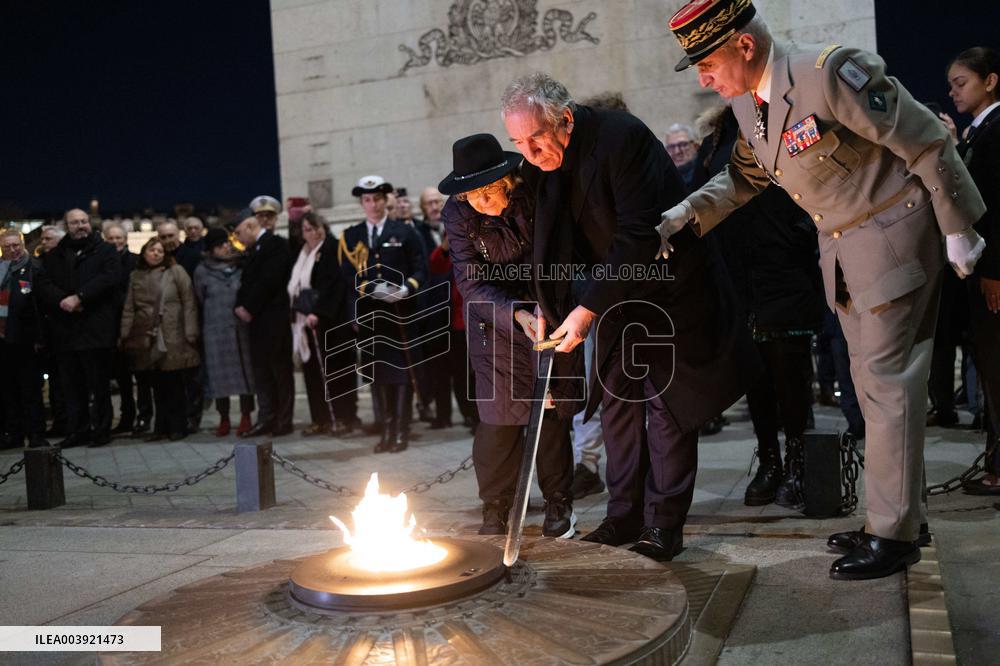 Ceremony for the 80th anniversary of the liberation of the Auschwitz extermination camp - Paris