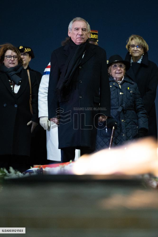 Ceremony for the 80th anniversary of the liberation of the Auschwitz extermination camp - Paris