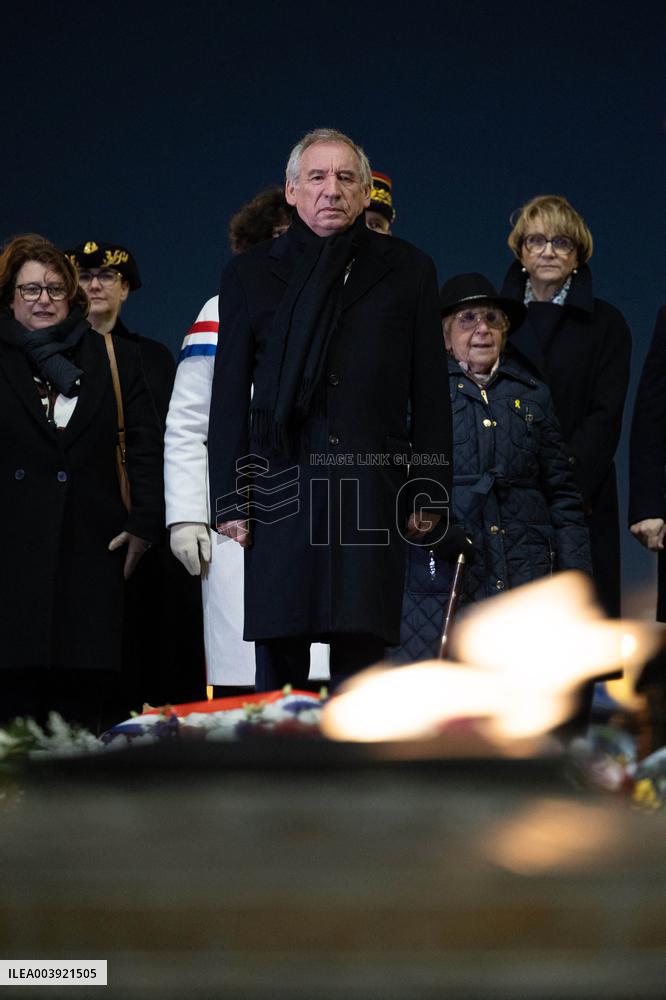 Ceremony for the 80th anniversary of the liberation of the Auschwitz extermination camp - Paris