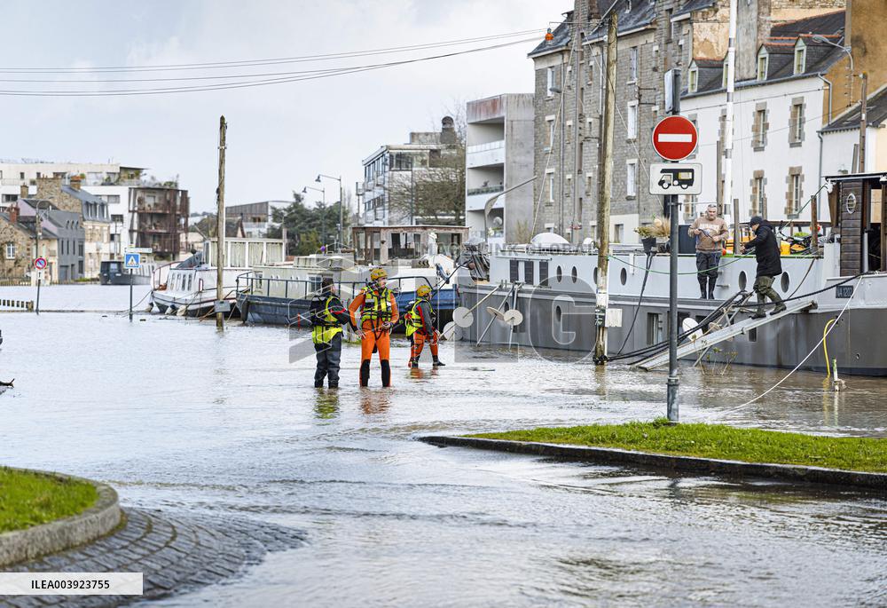 Rennes Hit By Historic Flooding