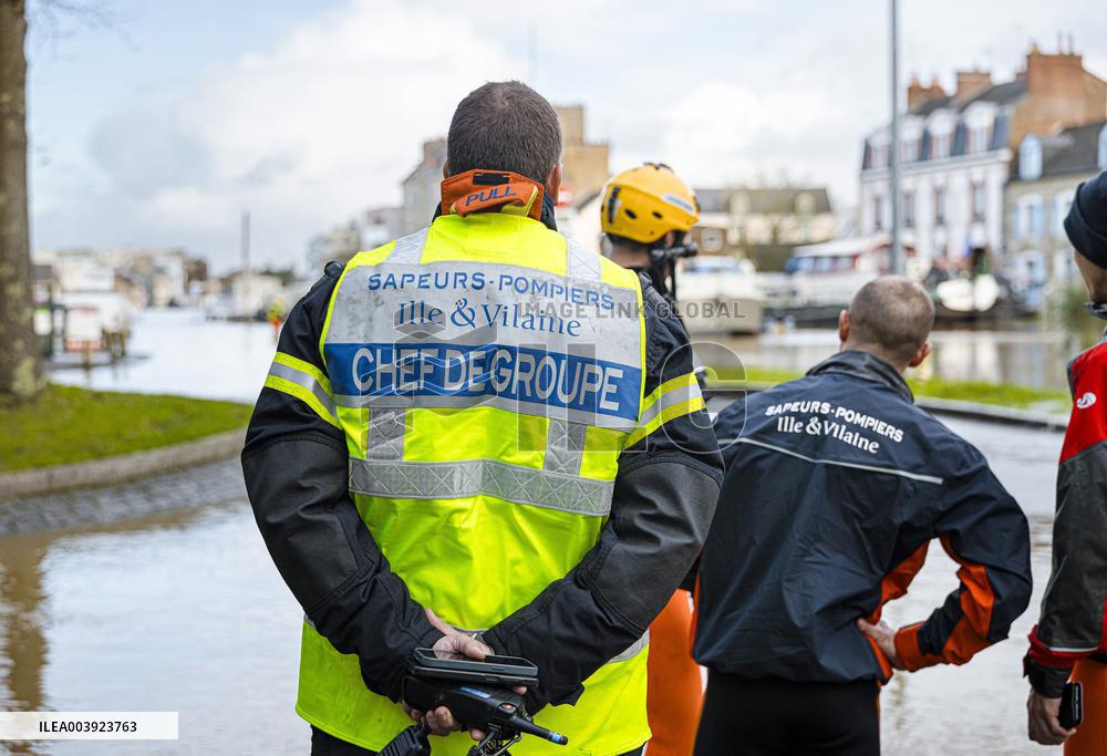 Rennes Hit By Historic Flooding