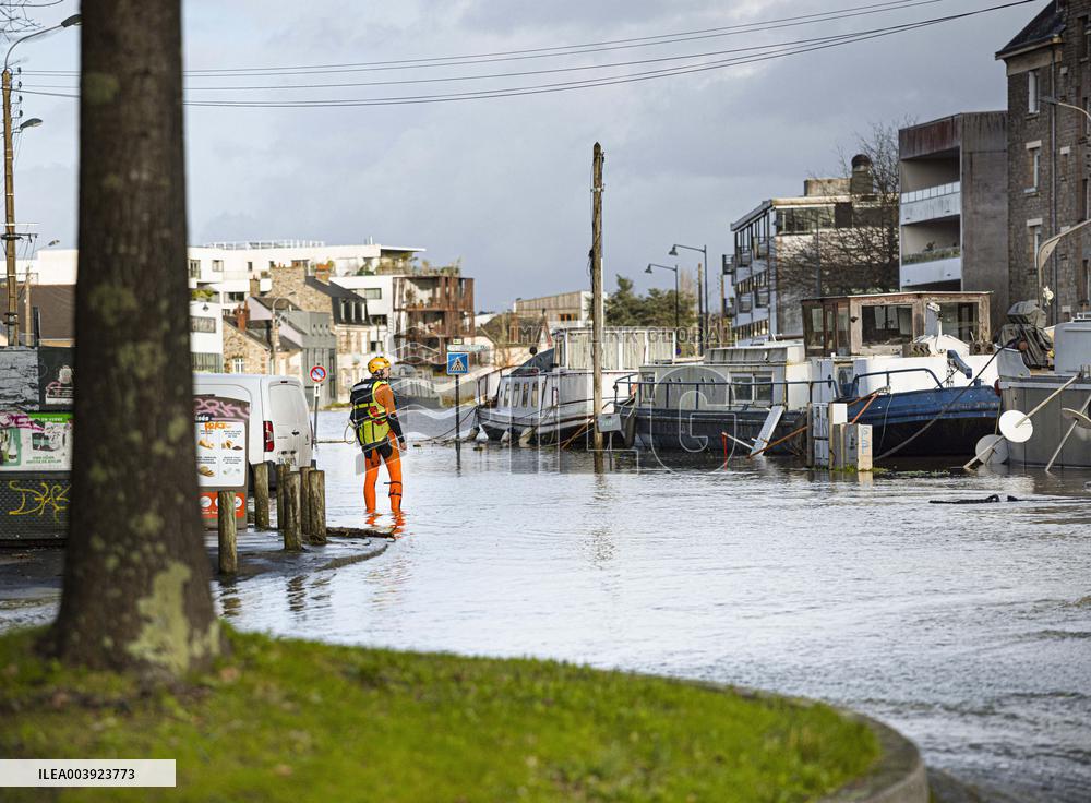 Rennes Hit By Historic Flooding