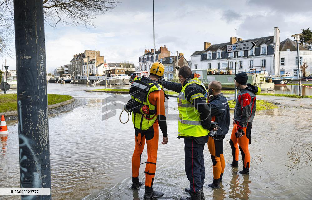 Rennes Hit By Historic Flooding