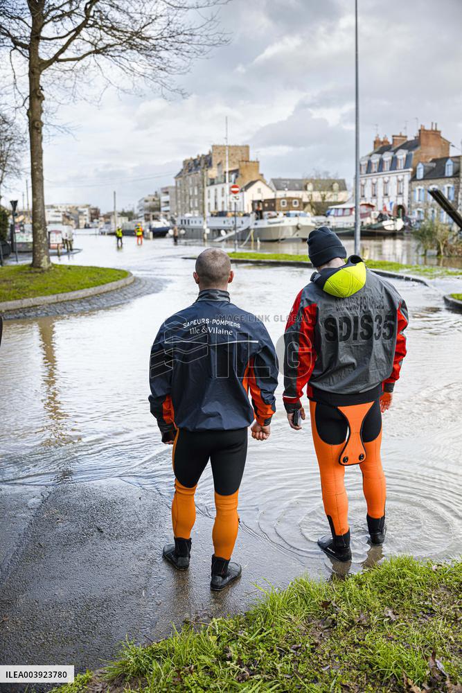 Rennes Hit By Historic Flooding