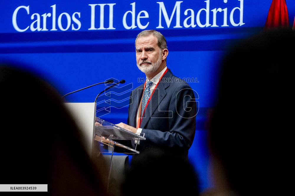 King Felipe VI Awarded With Honor Medal of Carlos III University - Madrid