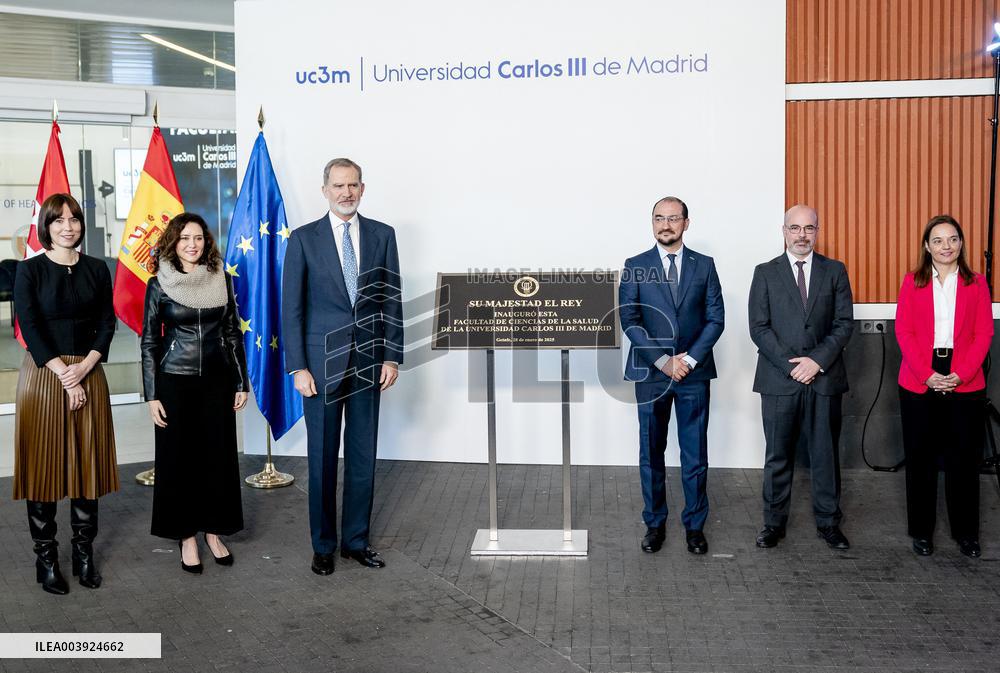King Felipe VI Awarded With Honor Medal of Carlos III University - Madrid
