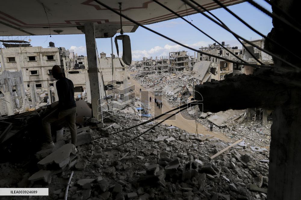 Views Of Rafah Show Widespread Destruction After Months Of War - Gaza