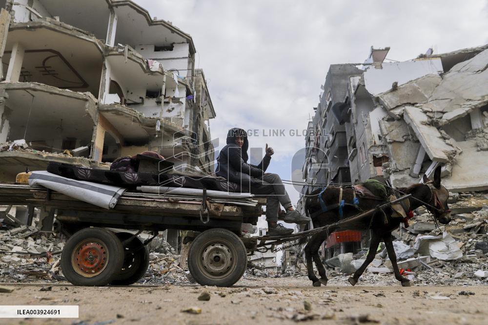 Views Of Rafah Show Widespread Destruction After Months Of War - Gaza