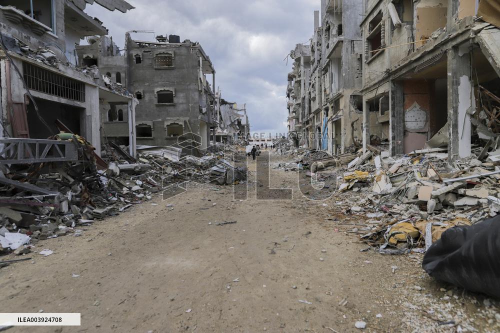 Views Of Rafah Show Widespread Destruction After Months Of War - Gaza