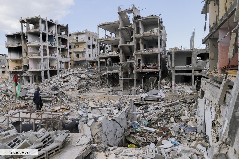 Views Of Rafah Show Widespread Destruction After Months Of War - Gaza