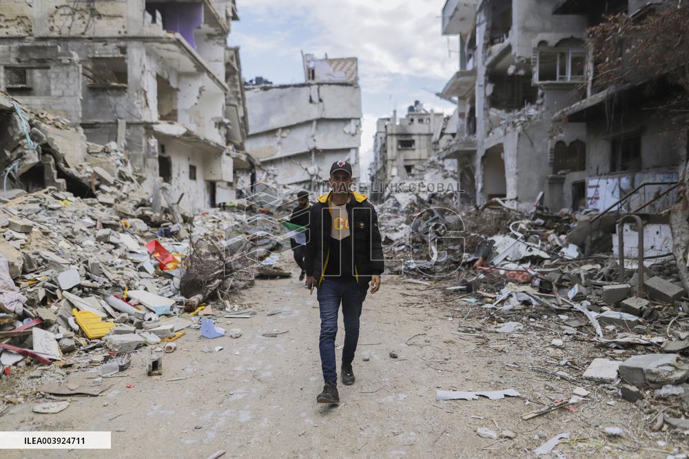 Views Of Rafah Show Widespread Destruction After Months Of War - Gaza