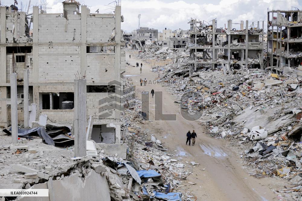 Views Of Rafah Show Widespread Destruction After Months Of War - Gaza