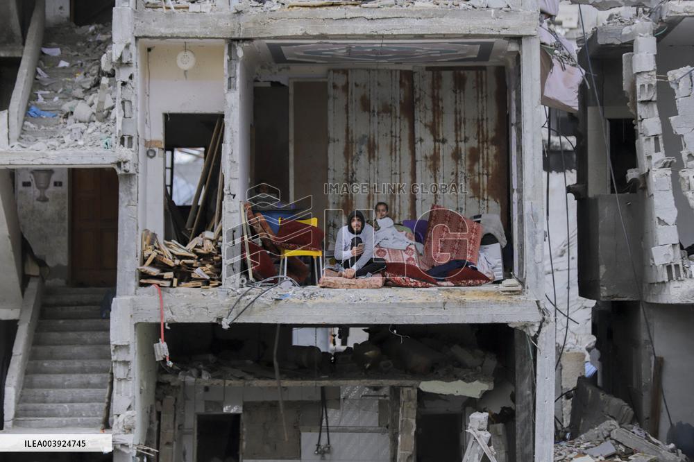 Views Of Rafah Show Widespread Destruction After Months Of War - Gaza