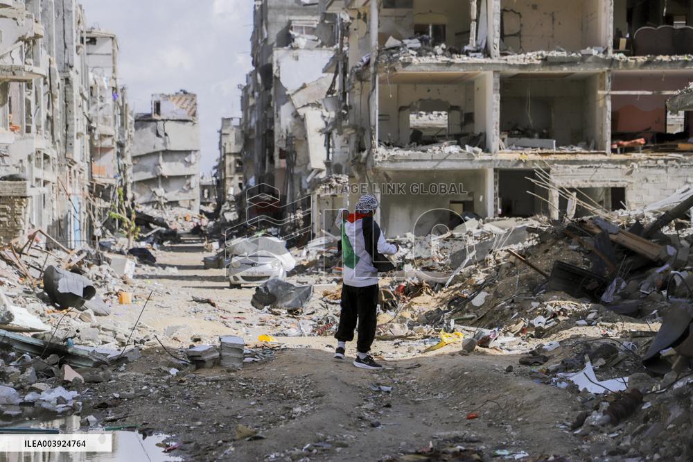 Views Of Rafah Show Widespread Destruction After Months Of War - Gaza