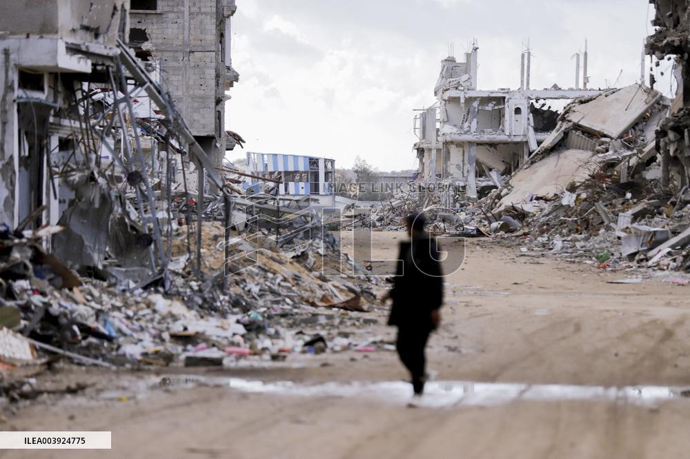 Views Of Rafah Show Widespread Destruction After Months Of War - Gaza