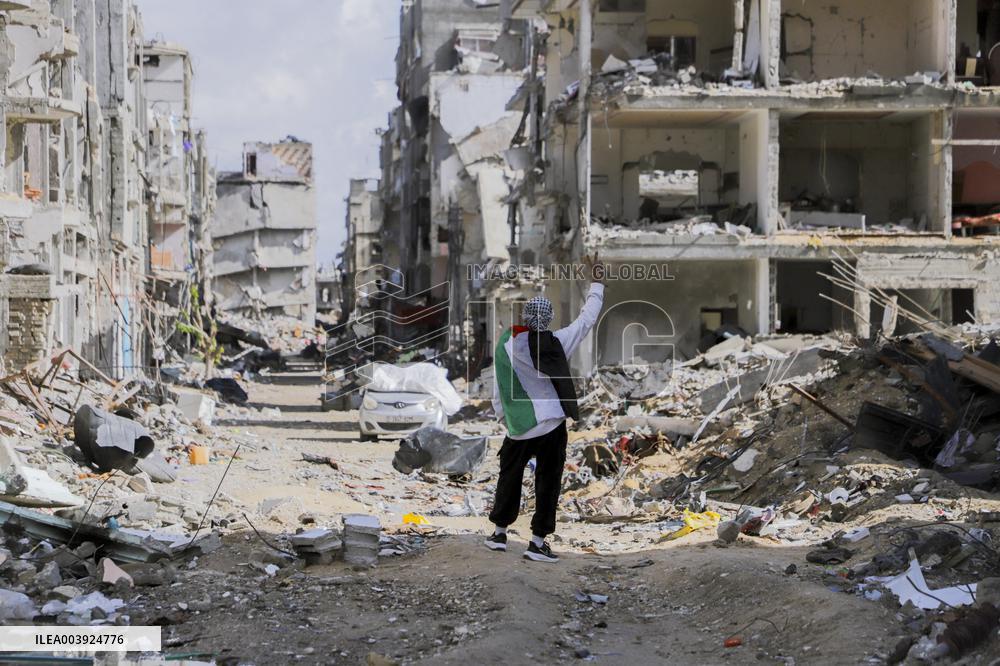 Views Of Rafah Show Widespread Destruction After Months Of War - Gaza