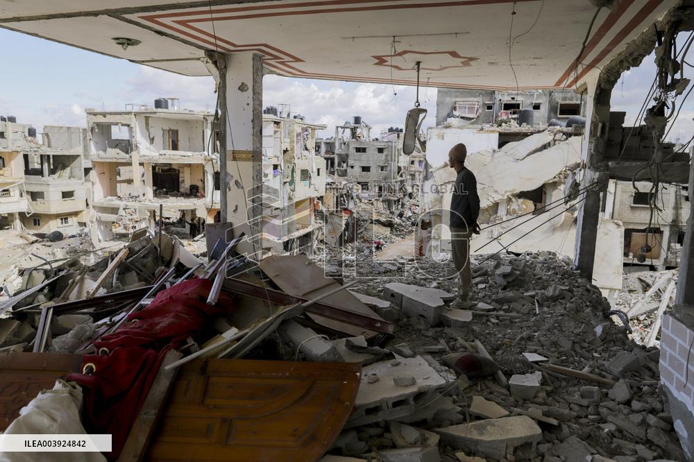 Views Of Rafah Show Widespread Destruction After Months Of War - Gaza