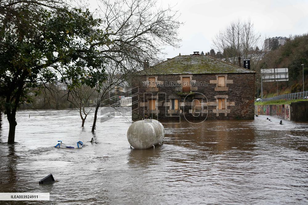 Storm Herminia Aftermath In Galicia - Spain