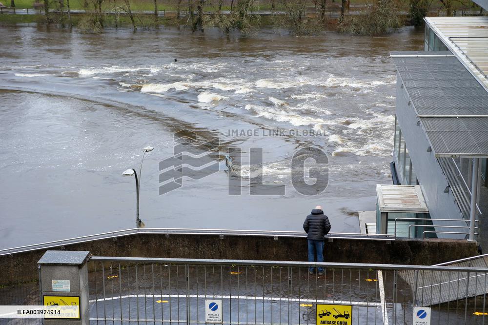 Storm Herminia Aftermath In Galicia - Spain