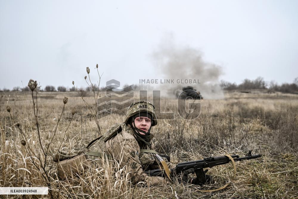 Live fire exercise of 110th Territorial Defence Brigade in Zaporizhzhia direction