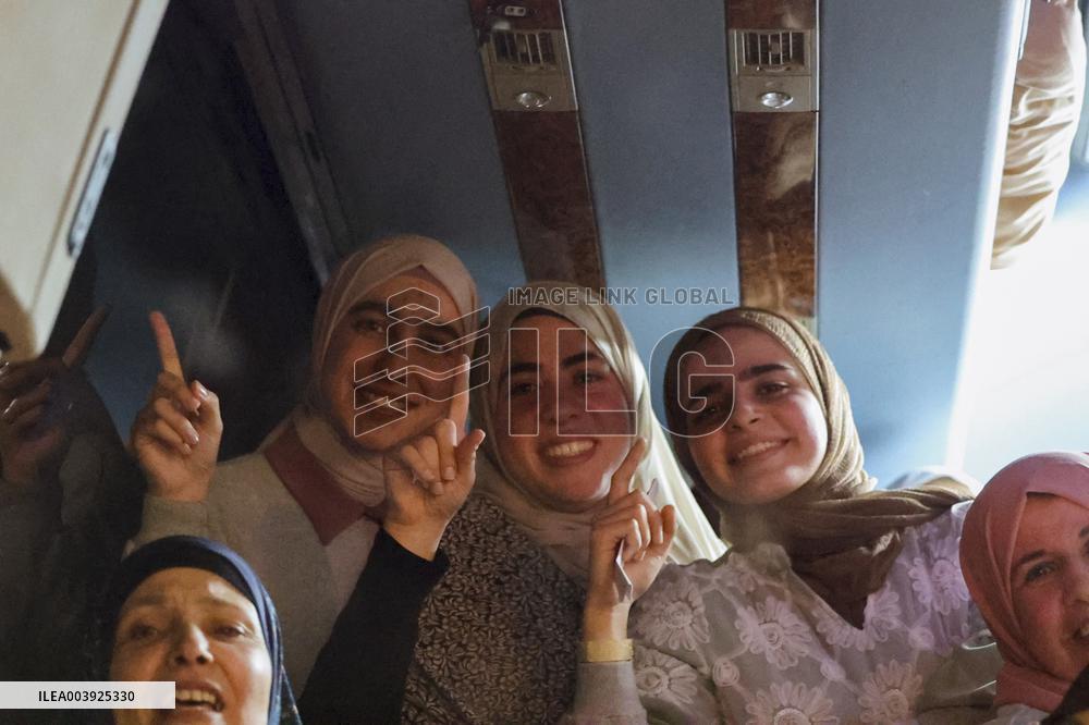90 Prisoners Released by Israel - West Bank