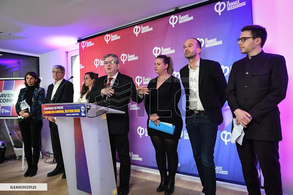 La France Insoumise presser in Paris FA