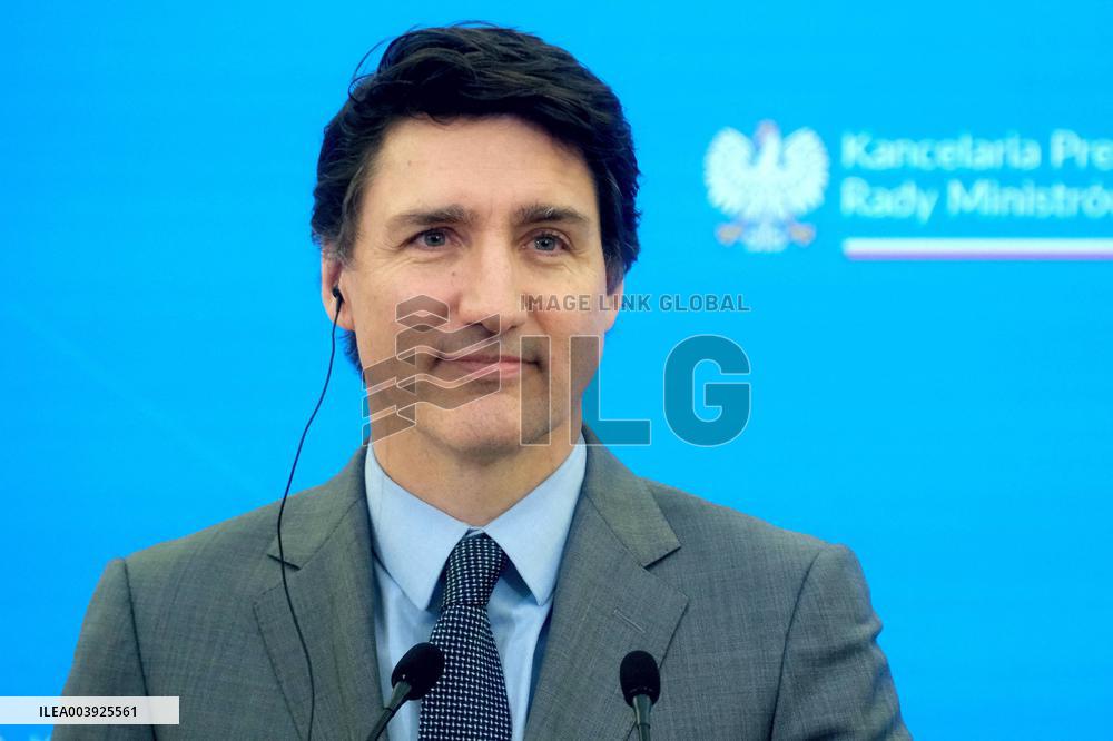 Justin Trudeau and Donald Tusk Meet - Warsaw