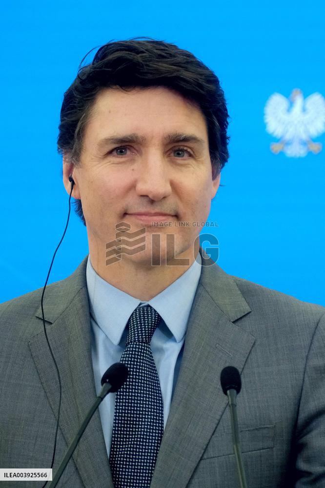 Justin Trudeau and Donald Tusk Meet - Warsaw