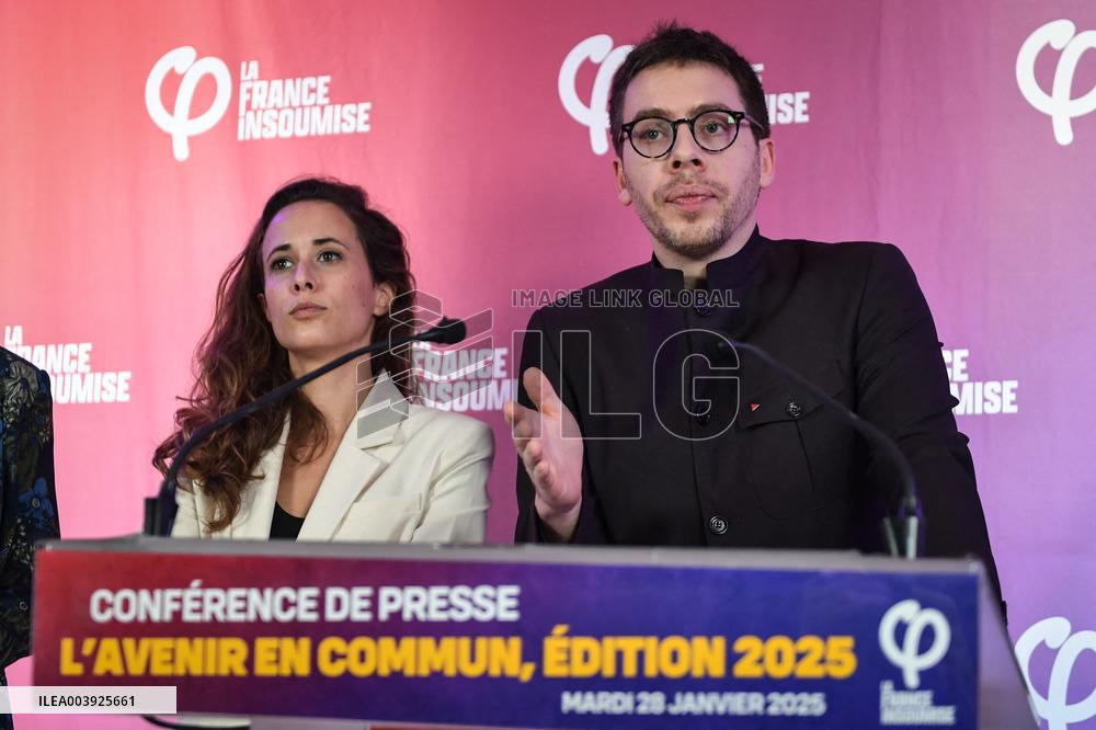 La France Insoumise presser in Paris FA